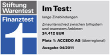 Finanztest 2011: lange Zinsbindungen