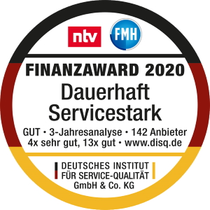 Finanz Award 2020 - „Dauerhaft Servicestark”