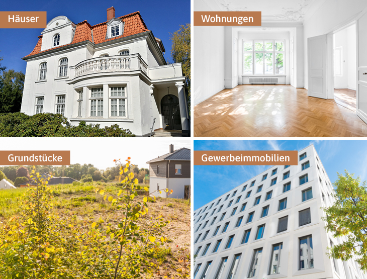 Häuser - Wohnungen - Grundstücke - Gewerbeimmobilien